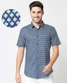 Shop Men's Printed Indigo Shirt-Design