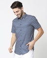 Shop Men's Printed Indigo Shirt-Full