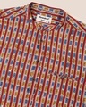 Shop Men's Printed Mandarin Collar Relaxed Fit Shirt