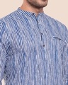 Shop Men's Printed Mandarin Collar Full Sleeves Shirt