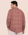 Shop Men's Printed Mandarin Collar Plus Shirt-Full