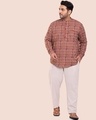 Shop Men's Printed Mandarin Collar Plus Shirt