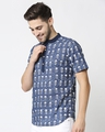 Shop Men's Printed Mandarin Collar Shirt-Design