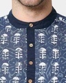 Shop Men's Printed Mandarin Collar Shirt