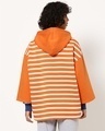 Shop Men's Orange Striped Oversized Hoodie-Design