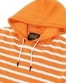 Shop Men's Orange Striped Oversized Hoodie