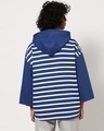 Shop Men's Blue Striped Oversized Hoodie-Design