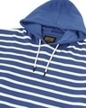 Shop Men's Blue Striped Oversized Hoodie