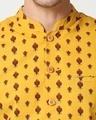 Shop Men's Yellow All Over Printed Waistcoat