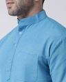 Shop Men's Pure Cotton Solid Short Kurta In Full Sleeve