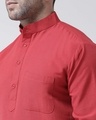 Shop Men's Pure Cotton Solid Short Kurta In Full Sleeve