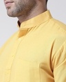 Shop Men's Pure Cotton Solid Short Kurta In Full Sleeve