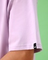 Shop Men's Purple Alexa Typography Oversized T-shirt