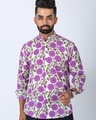 Shop Men's Purple All Over Floral Printed Shirt-Front