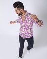 Shop Men's Purple All Over Floral Printed Shirt