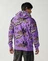 Shop Men's Purple All Over Printed Oversized Hoodies-Full