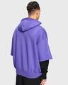 Shop Men's Purple Arriving From space Typography Oversized Hoodie-Design
