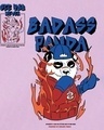 Shop Men's Purple Badass Panda Graphic Printed Oversized T-shirt