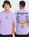 Shop Men's Purple Balanced Diet Typography T-shirt-Front