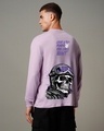 Shop Men's Purple Beast Rider Graphic Printed Oversized T-shirt-Front