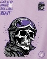 Shop Men's Purple Beast Rider Graphic Printed Oversized T-shirt