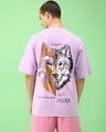 Shop Men's Purple Beast Within Graphic Printed Oversized T-shirt