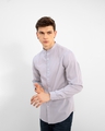 Shop Men's Purple Cotton Slim Fit Shirt-Front