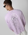 Shop Men's Purple Cursed Sasuke Graphic Printed Oversized T-shirt-Front