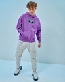 Shop Men's Purple Cyber Punk Graphic Printed Oversized Hoodies-Full