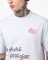 Shop Men's Lavender Defy The Odds Typography Oversized T-shirt