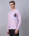 Shop Men's Purple Fierce Graphic Printed Oversized T-shirt-Full