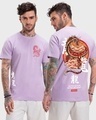 Shop Men's Purple Fire Dragon Graphic Printed T-shirt-Front