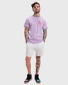 Shop Men's Purple Fire Dragon Graphic Printed T-shirt-Full