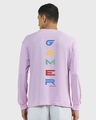 Shop Men's Purple Gamer Respawn Typography Oversized T-shirt-Design