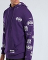 Shop Men's Purple Graphic Printed Oversized Hoodies