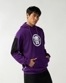 Shop Men's Purple Graphic Printed Oversized Hoodies-Full