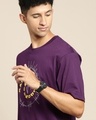 Shop Men's Purple Graphic Printed Oversized T-shirt