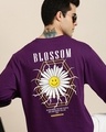 Shop Men's Purple Graphic Printed Oversized T-shirt-Front