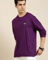 Shop Men's Purple Graphic Printed Oversized T-shirt-Design