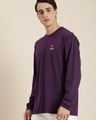 Shop Men's Purple Graphic Printed Oversized T-shirt-Design
