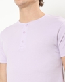 Shop Men's Purple Henley T-shirt