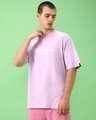 Shop Men's Purple Hollow Graphic Printed Oversized T-shirt-Design