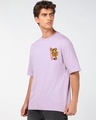 Shop Men's Purple Hug It Out Graphic Printed Oversized T-shirt-Full