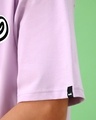 Shop Men's Purple Influencer Graphic Printed Oversized T-shirt