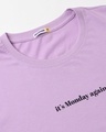 Shop Men's Purple Its Monday Again Graphic Printed T-shirt
