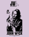 Shop Men's Purple John Wick 4/1 Graphic Printed T-shirt