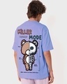 Shop Men's Purple Killer Mode Graphic Printed Oversized T-shirt-Front