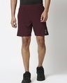 Shop Men's Purple Knee Striped Casual Shorts-Front