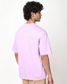 Shop Men's Purple Level It Up Stay Iconic Typography Oversized T-shirt-Full