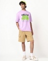 Shop Men's Purple Level It Up Stay Iconic Typography Oversized T-shirt